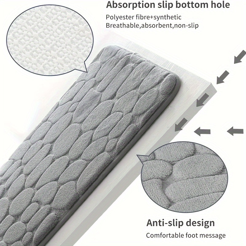 Luxurious Coral Fleece Non-Slip Bathroom Mat - Soft, Absorbent, Machine Washable Bath Rug with PVC Backing, Available in Multiple Colors, Ideal for Bathroom Safety, Bathroom Safety Mat|Decorative Bath Mat|Pvc Backing Mat