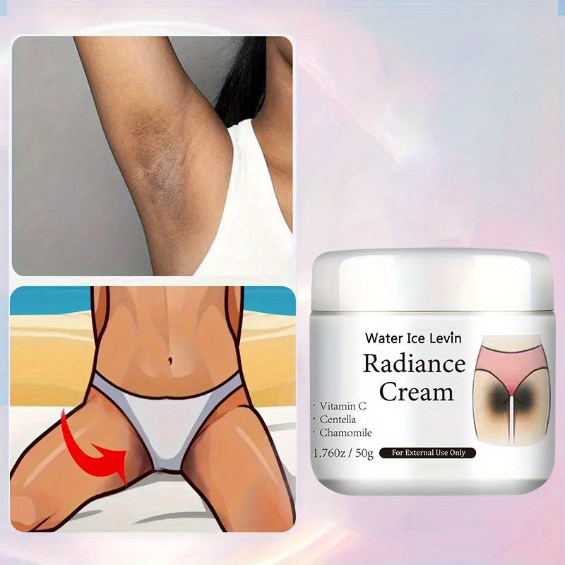 Water Ice Levin Radiance Cream 50g - Hypoallergenic Moisturizer for Private Areas, Armpits, Joints | Vitamin C & Chamomile Blend | Improves Melanin Appearance, Illuminates Skin, Improves Appearance of Armpits, Skin Care