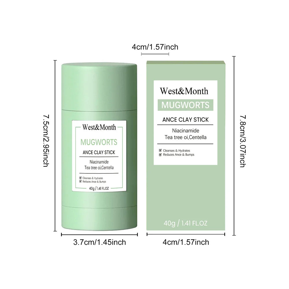 West & Month Remove Cravos, Lama Sólida, Máscara Facial Refrescante, Limpeza da Pele, Hidratante, Controle de Oleosidade, Diminuição dos Poros, Cuidados com a Pele