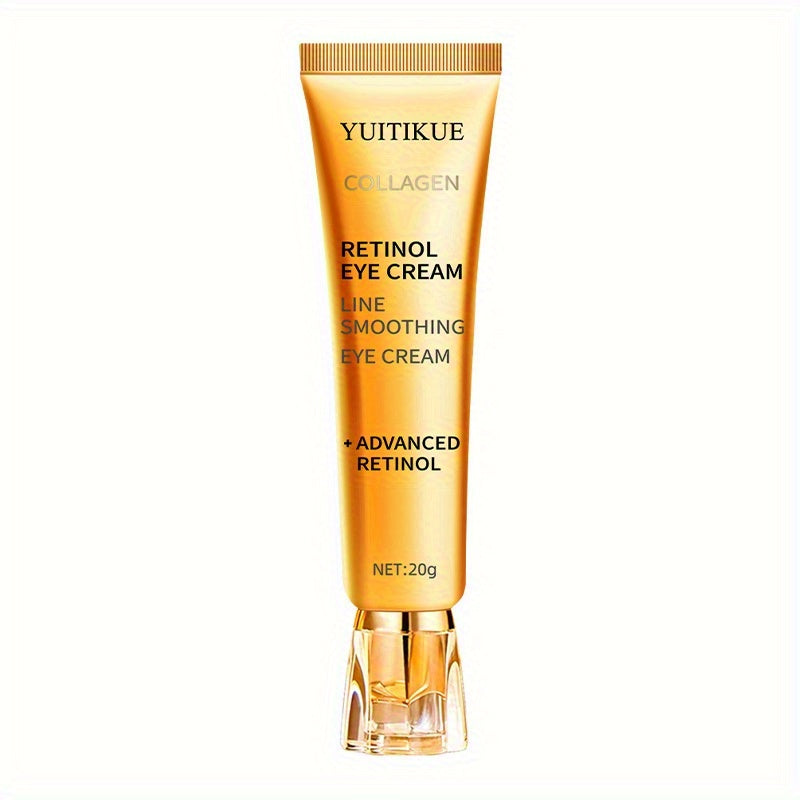 YUITIKUE 20g Retinol Eye Cream with Collagen, Retinol & Niacinamide - Non-Greasy, Easy to Absorb, Hypoallergenic Formula for All Light Beige Types, Tightens & Smooths Light Beige Around Eyes, Eyelash & Eyebrow Care, Sleek Pac
