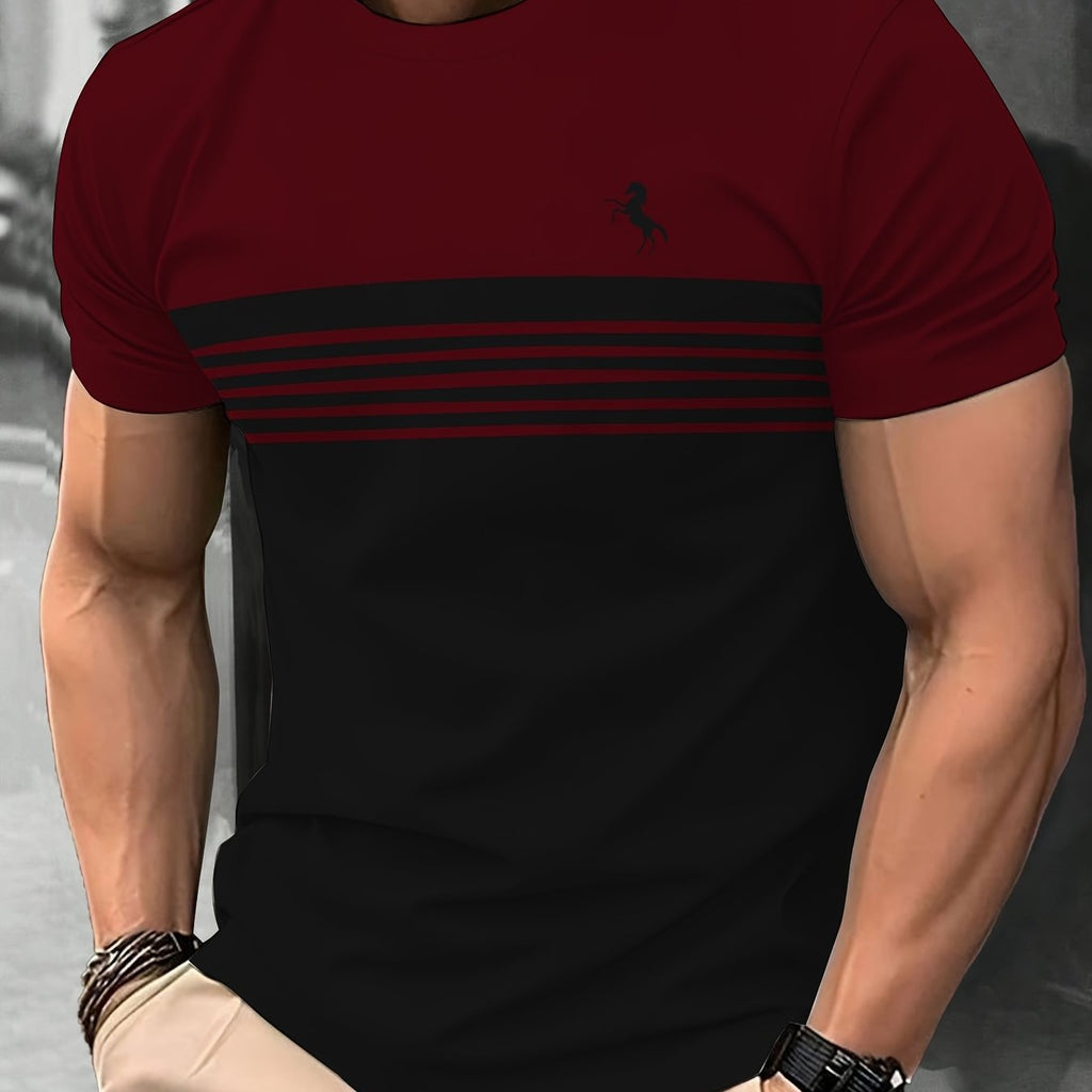 Men'S Maroon & Black Graphic T-Shirt - Bold "to Success" Print, Comfort Stretch Fabric, Machine Washable, Round Neck Short Sleeve Tee for Summer Casual Wear, Ideal Gift for Men, Comfortable Fit Shirt | Round Neck Tshirt | Dur