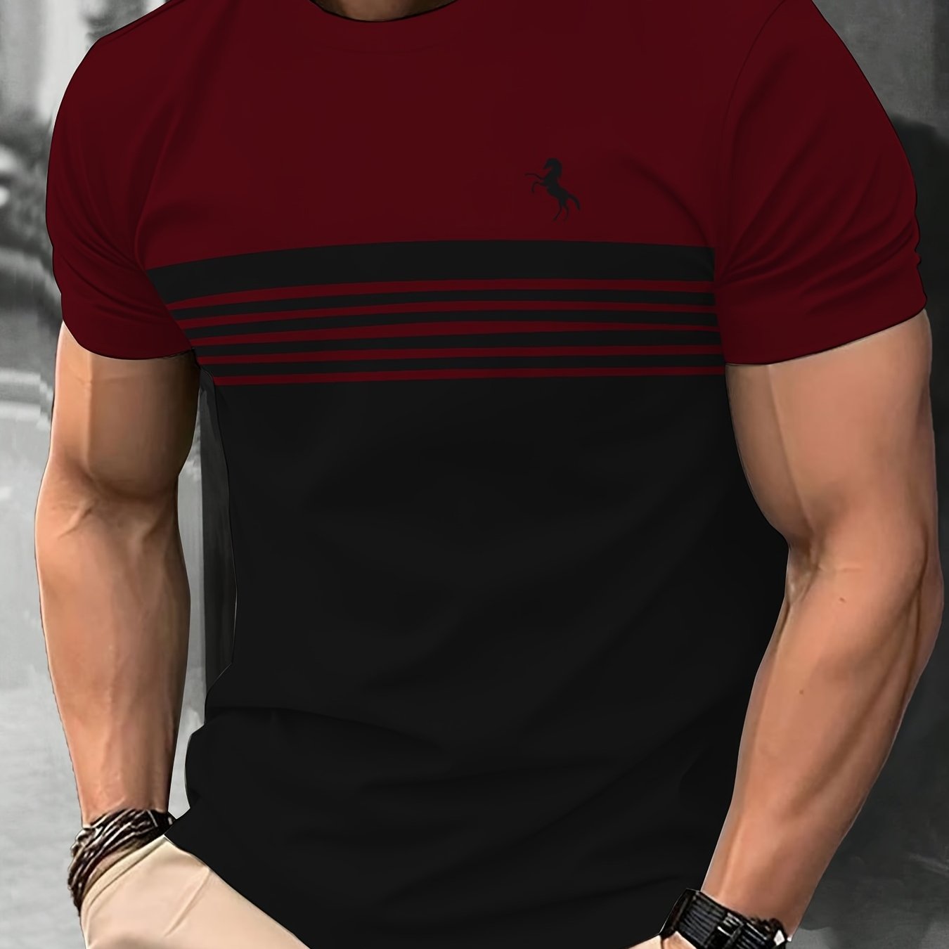 Men'S Maroon & Black Graphic T-Shirt - Bold "to Success" Print, Comfort Stretch Fabric, Machine Washable, Round Neck Short Sleeve Tee for Summer Casual Wear, Ideal Gift for Men, Comfortable Fit Shirt | Round Neck Tshirt | Dur