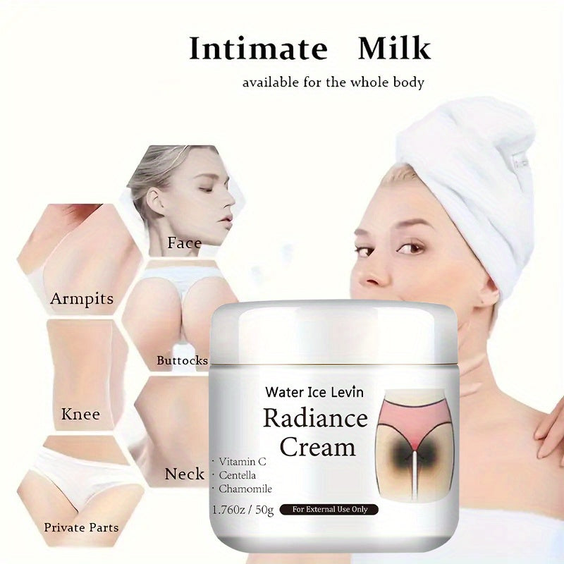 Water Ice Levin Radiance Cream 50g - Hypoallergenic Moisturizer for Private Areas, Armpits, Joints | Vitamin C & Chamomile Blend | Improves Melanin Appearance, Illuminates Skin, Improves Appearance of Armpits, Skin Care
