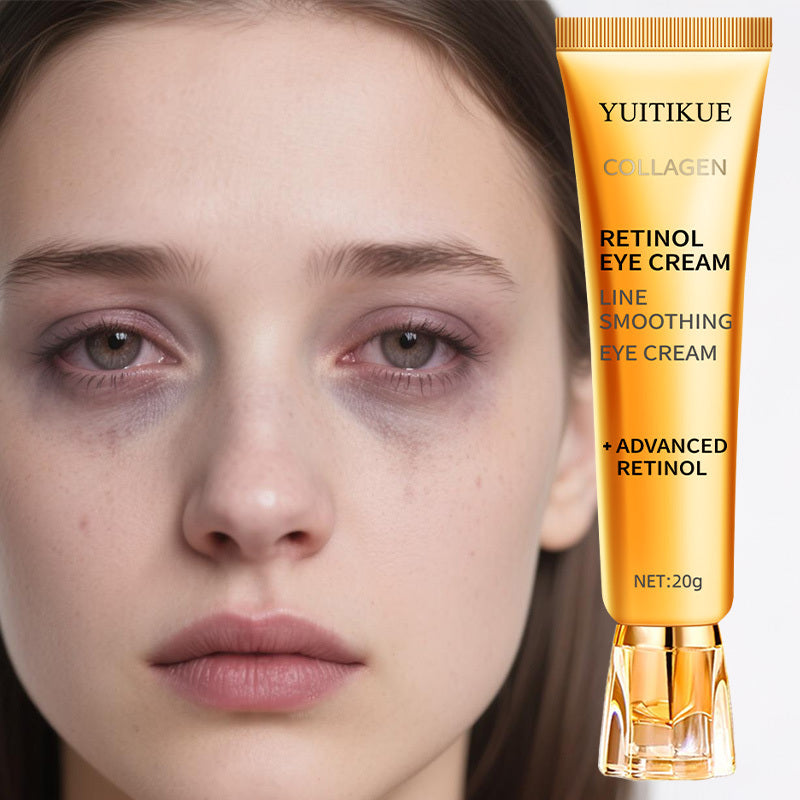YUITIKUE 20g Retinol Eye Cream with Collagen, Retinol & Niacinamide - Non-Greasy, Easy to Absorb, Hypoallergenic Formula for All Light Beige Types, Tightens & Smooths Light Beige Around Eyes, Eyelash & Eyebrow Care, Sleek Pac