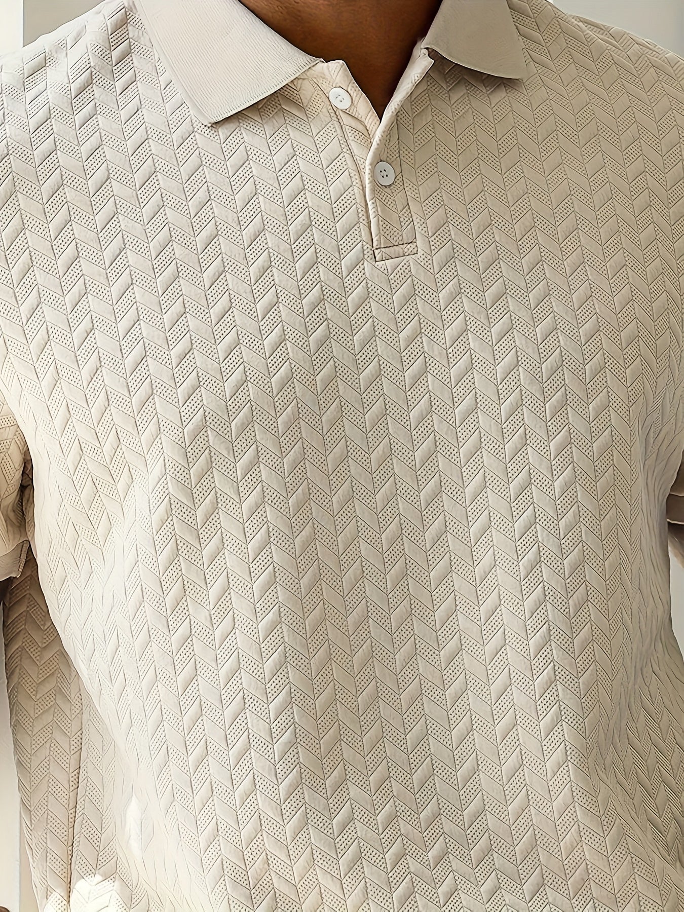 [Summer Wear Polo Shirt] Summer Wear Solid Color Polo Shirt - Men's Casual Short Sleeve, 97% Polyester 3% Spandex, Slight Stretch, Regular Fit, 280gsm