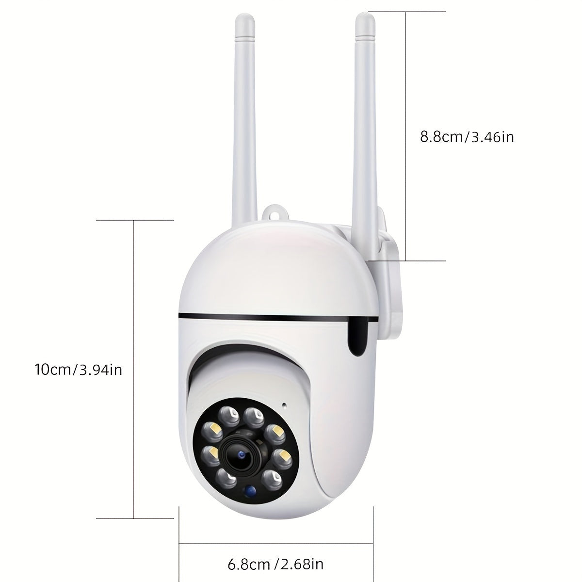1pc JOOAN Smart Security Camera with 1080P HD, 360° Panoramic View, Wireless Wifi, 2-Way Audio, PTZ (Pan/Tilt/Zoom), Night Vision, Motion Tracking - Indoor/Outdoor Use for Elderly Care & Pet Monitoring, Elderly Care Device,