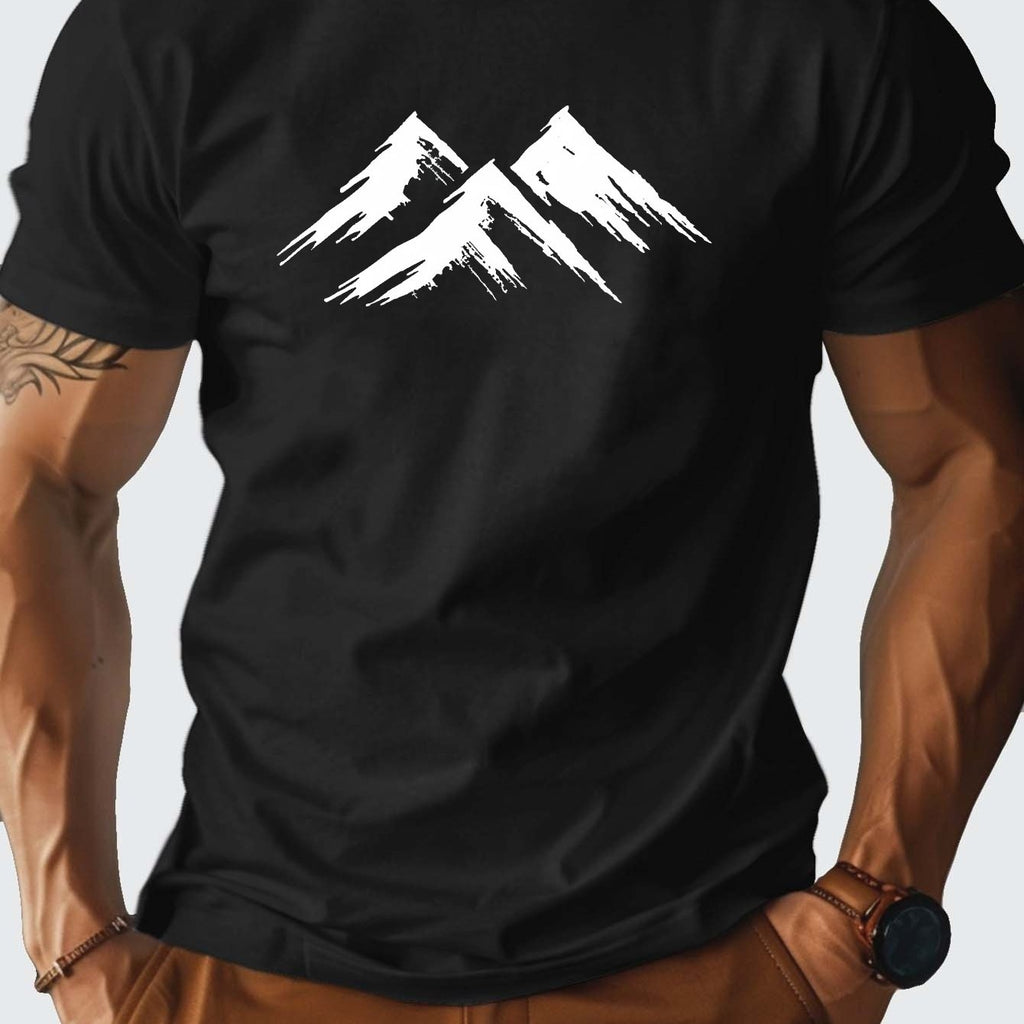 Men's Heavyweight 210gsm 100% Cotton T-Shirt - Navy Blue Crew Neck Tee, Relaxed Fit Everyday Casual Shirt for Gym, Office & Outings - Machine Washable, Weekend Attire, Graphic Print Tee, Comfortable Material, Short Sleeve Top