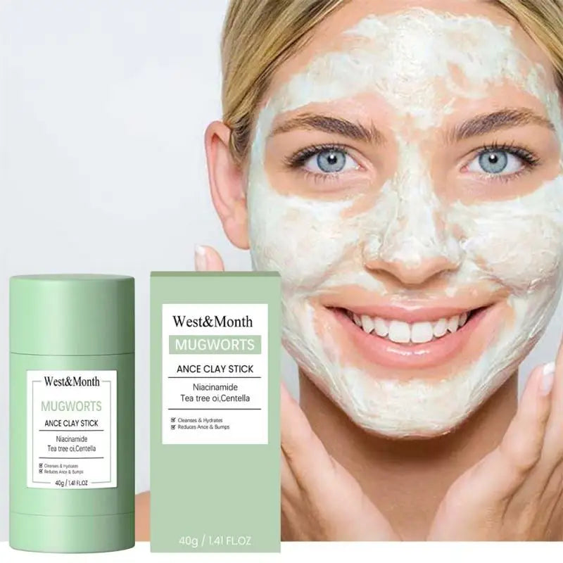 West & Month Remove Cravos, Lama Sólida, Máscara Facial Refrescante, Limpeza da Pele, Hidratante, Controle de Oleosidade, Diminuição dos Poros, Cuidados com a Pele