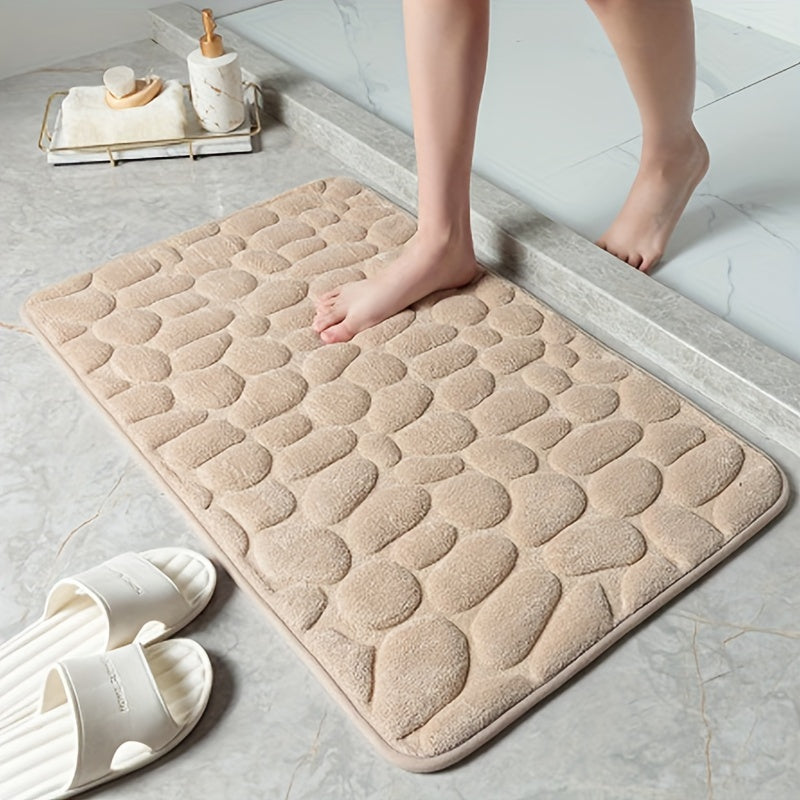 Luxurious Coral Fleece Non-Slip Bathroom Mat - Soft, Absorbent, Machine Washable Bath Rug with PVC Backing, Available in Multiple Colors, Ideal for Bathroom Safety, Bathroom Safety Mat|Decorative Bath Mat|Pvc Backing Mat