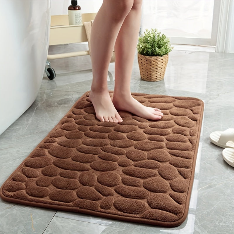 Luxurious Coral Fleece Non-Slip Bathroom Mat - Soft, Absorbent, Machine Washable Bath Rug with PVC Backing, Available in Multiple Colors, Ideal for Bathroom Safety, Bathroom Safety Mat|Decorative Bath Mat|Pvc Backing Mat
