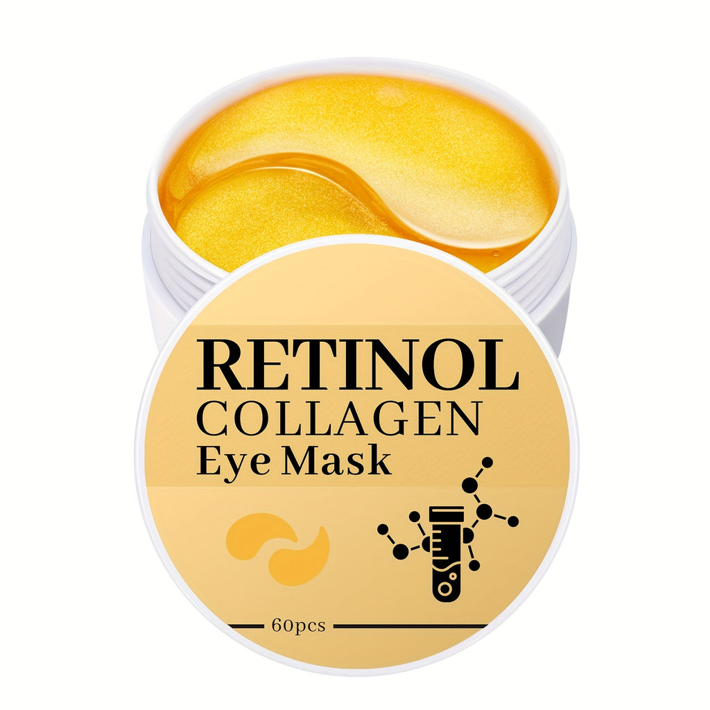 60pcs of Golden retinol and collagen eye masks. They can enhance the eye Light Beige, stretch and firm it, provide super moisturization to the eye Light Beige, and smooth fine lines. They are products all year round, suitable