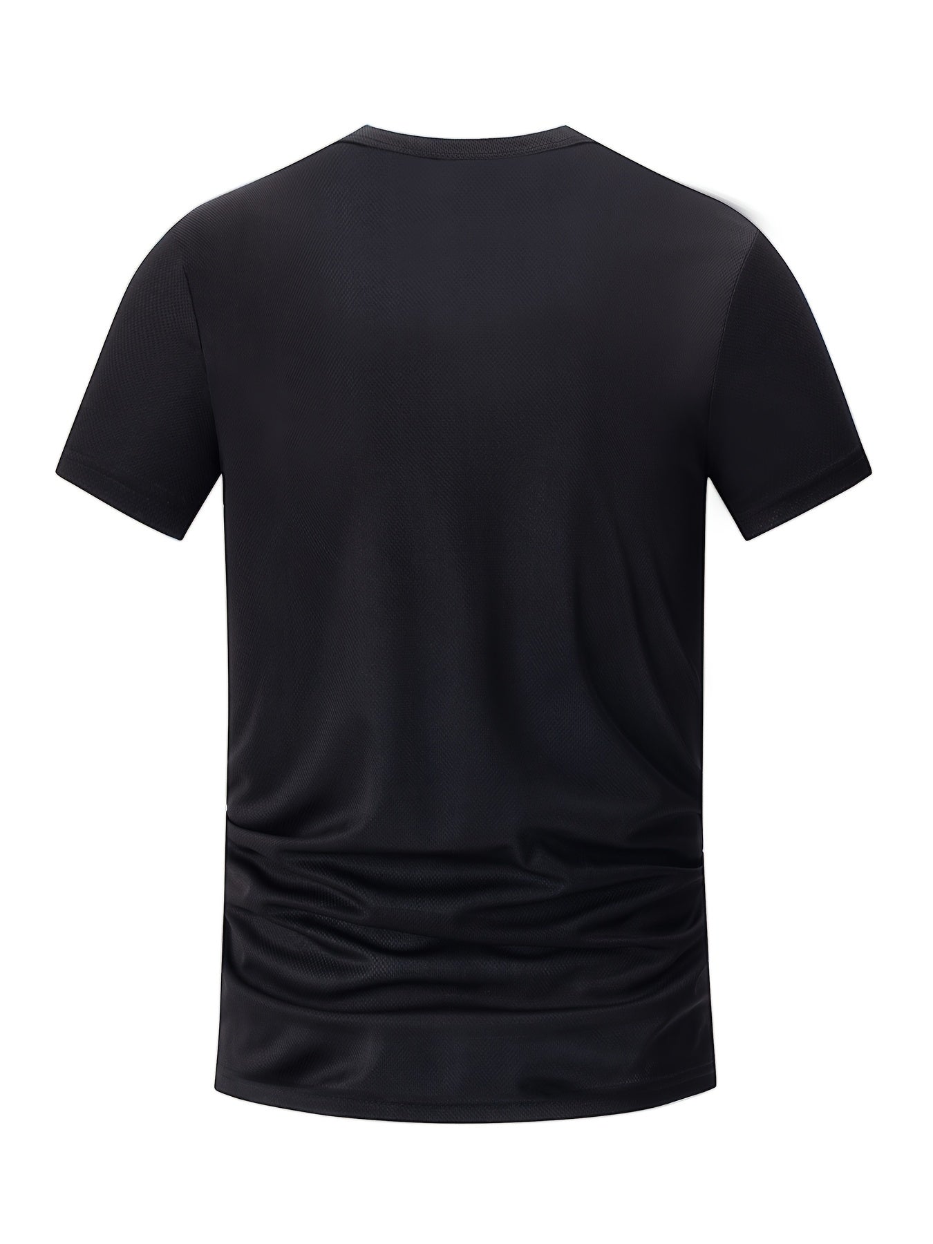 5pcs Men's Gradient Color Short Sleeve Crew Neck T-Shirts - Breathable, Quick-Dry Running & Fitness Shirts in Black, Red, Gray, Blue & Green Ombre Design, Gym Shirts