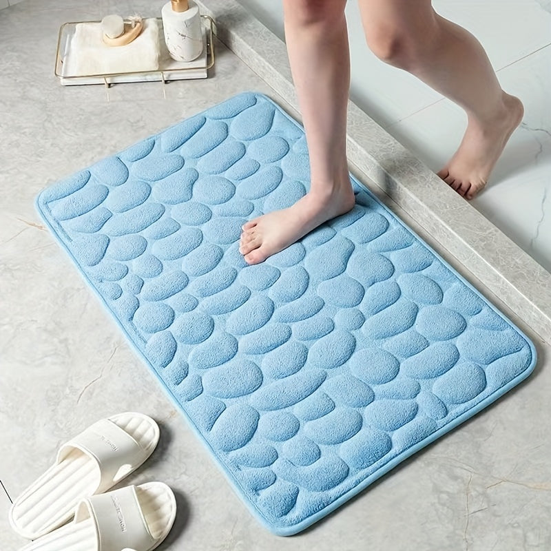 Luxurious Coral Fleece Non-Slip Bathroom Mat - Soft, Absorbent, Machine Washable Bath Rug with PVC Backing, Available in Multiple Colors, Ideal for Bathroom Safety, Bathroom Safety Mat|Decorative Bath Mat|Pvc Backing Mat