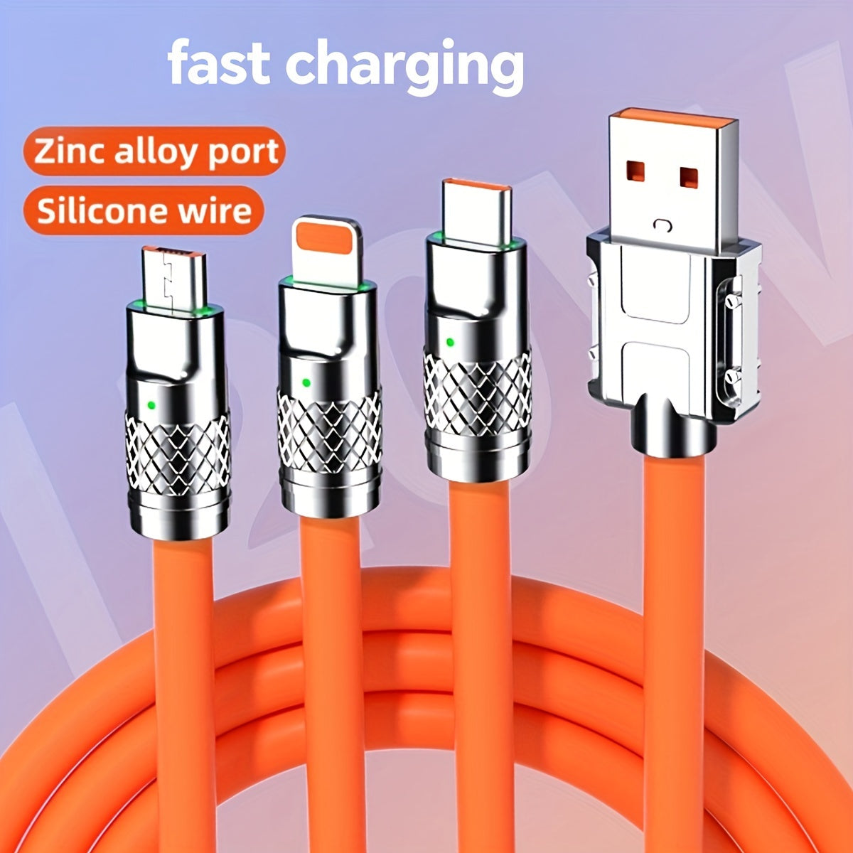Super Fast 120W USB Type-C Charger Cable For IPhone & Other Devices At Full Speed!