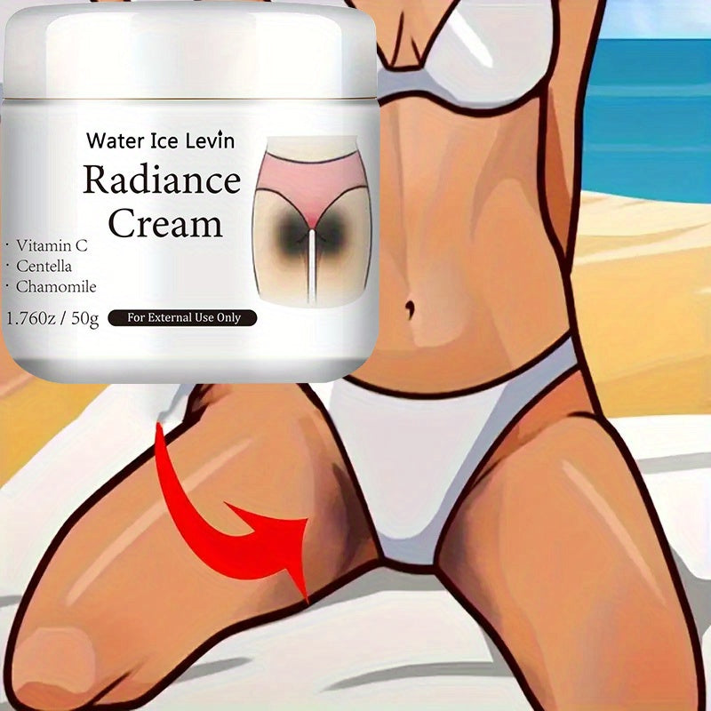 Water Ice Levin Radiance Cream 50g - Hypoallergenic Moisturizer for Private Areas, Armpits, Joints | Vitamin C & Chamomile Blend | Improves Melanin Appearance, Illuminates Skin, Improves Appearance of Armpits, Skin Care
