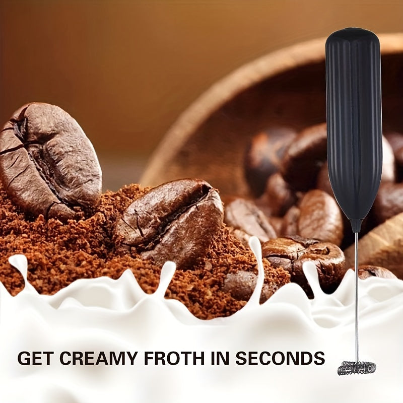 1pc Lalayuan Powerful Electric Milk Frother, Mini Milk Foamer, Handheld Electric Whisk, Battery Operated (Not Included) Drink Mixer Hand Mixer For Coffee Electric Wireless Blender For Lattes, Cappuccino, Frappe, Chocolate, Fo