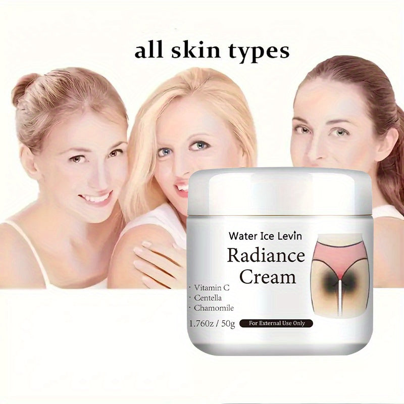 Water Ice Levin Radiance Cream 50g - Hypoallergenic Moisturizer for Private Areas, Armpits, Joints | Vitamin C & Chamomile Blend | Improves Melanin Appearance, Illuminates Skin, Improves Appearance of Armpits, Skin Care