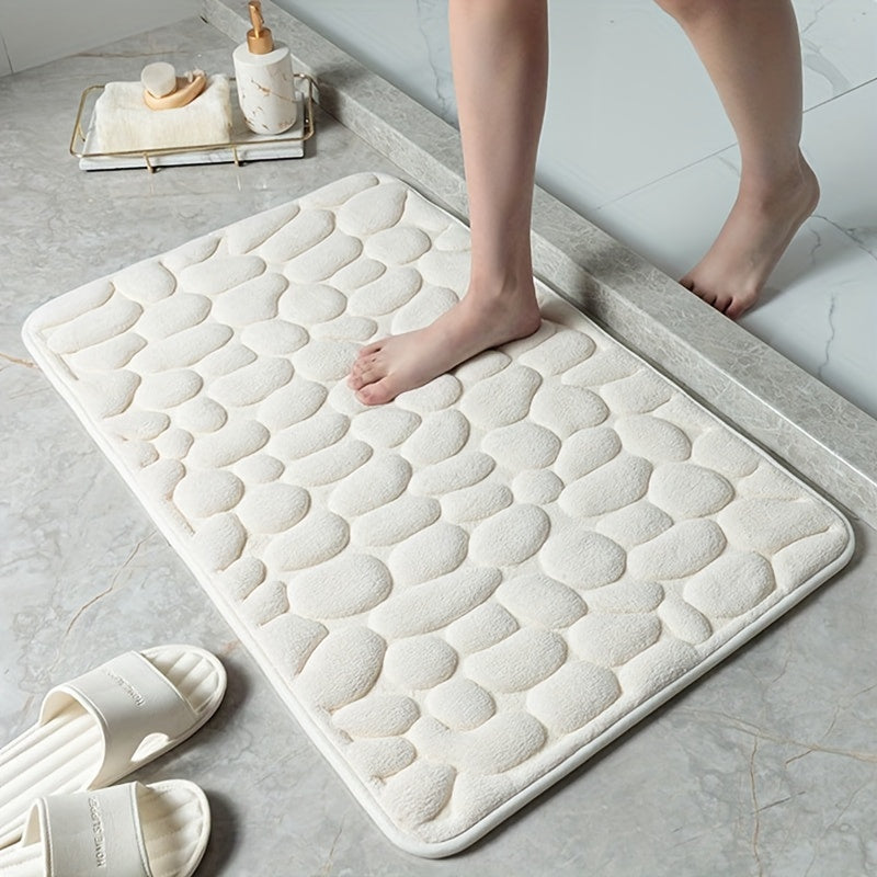 Luxurious Coral Fleece Non-Slip Bathroom Mat - Soft, Absorbent, Machine Washable Bath Rug with PVC Backing, Available in Multiple Colors, Ideal for Bathroom Safety, Bathroom Safety Mat|Decorative Bath Mat|Pvc Backing Mat