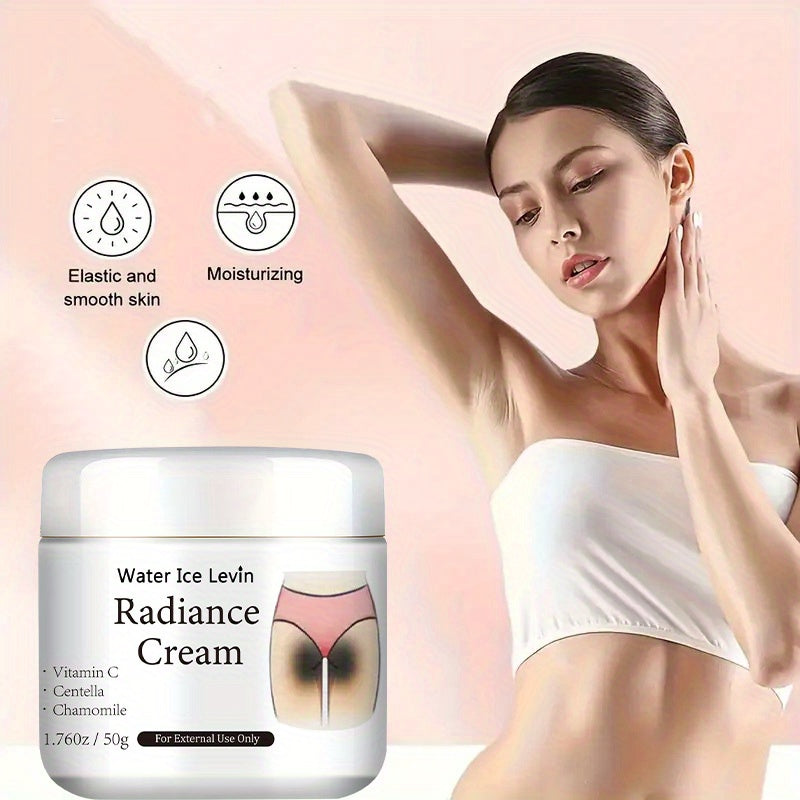 Water Ice Levin Radiance Cream 50g - Hypoallergenic Moisturizer for Private Areas, Armpits, Joints | Vitamin C & Chamomile Blend | Improves Melanin Appearance, Illuminates Skin, Improves Appearance of Armpits, Skin Care
